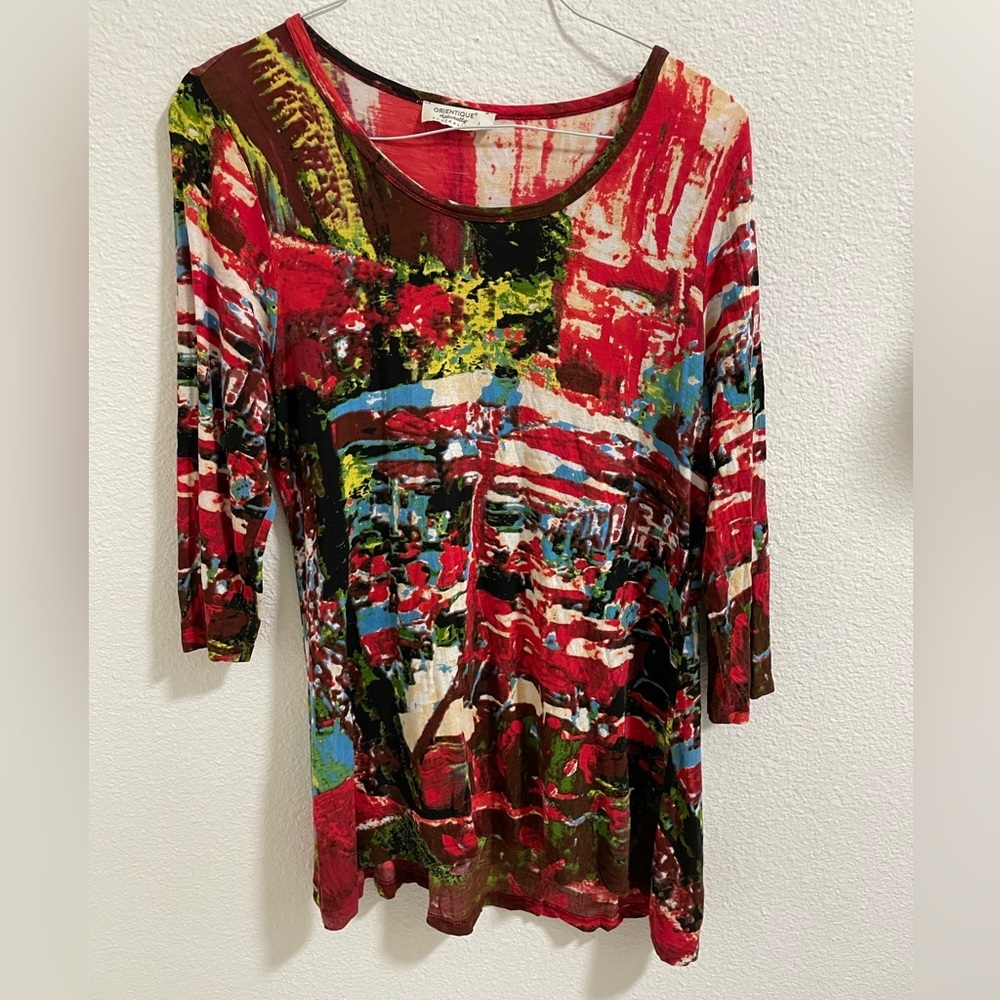 Orientique naturally Vibrant Abstract Women's Tunic